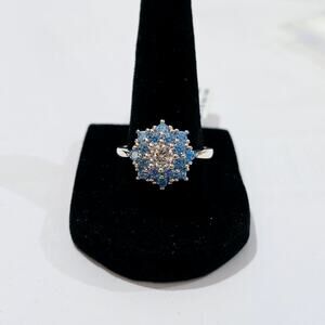 Rhodium over 925 Bella Luce Neon Apitite & White CZ Ring Size 10 NWT